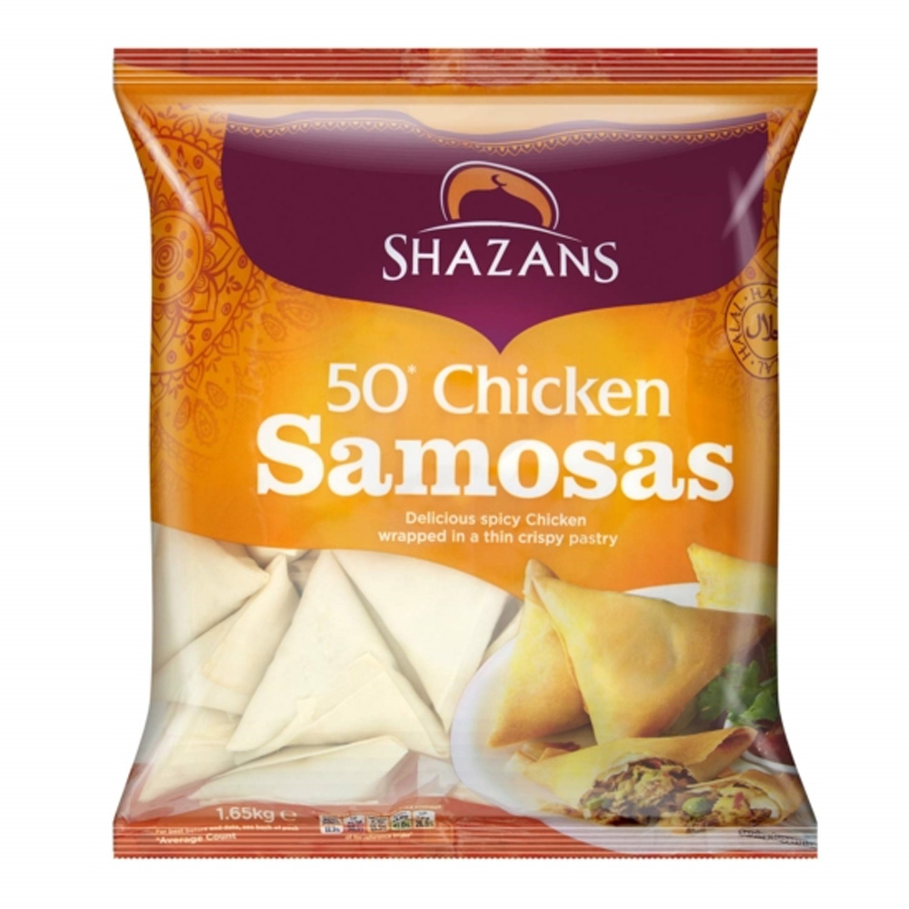 Shazans Chicken Samosa 1.65kg (50 Pieces) – Ideal for Retail